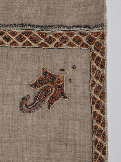 Pashmina Shawl- Brown - Image 5