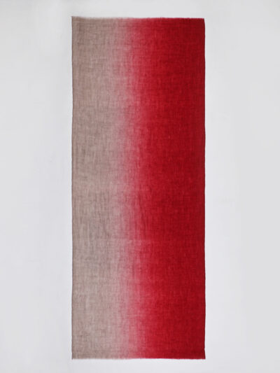 Pashmina Shawl- Red & Beige Dual Tone - Image 6