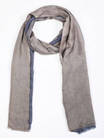 Pashmina Shawl- Blue & Brown Dual Tone - Image 4