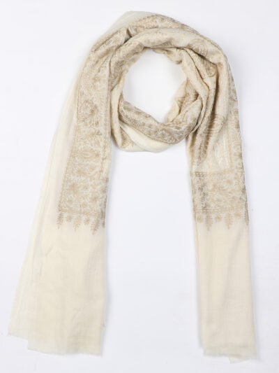 Pashmina Shawl- Cream - Image 5