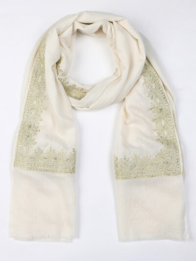 Pashmina Shawl- Cream - Image 4