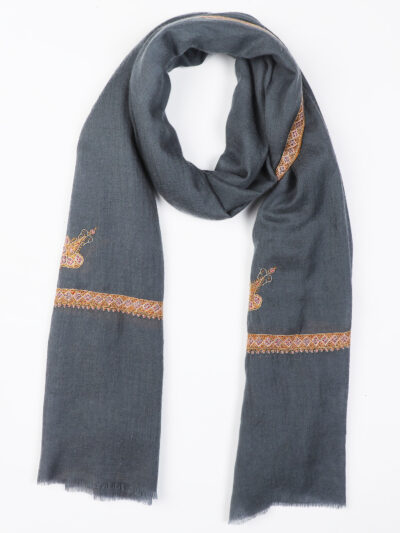 Pashmina Shawl- Dark Grey - Image 5