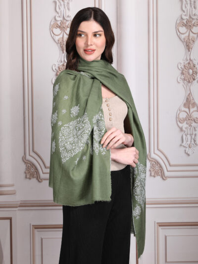 Pashmina Shawl- Green - Image 2