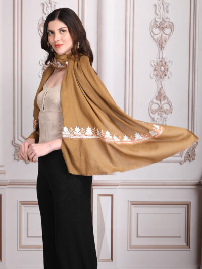 Pashmina Shawl- Brown - Image 5