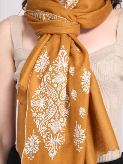 Pashmina Shawl- Orange - Image 4