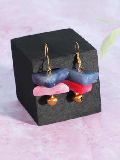 Earring- Blue & Pink - Image 2