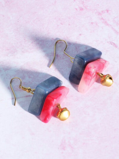 Earring- Blue & Pink