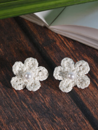 Earring Studs- White