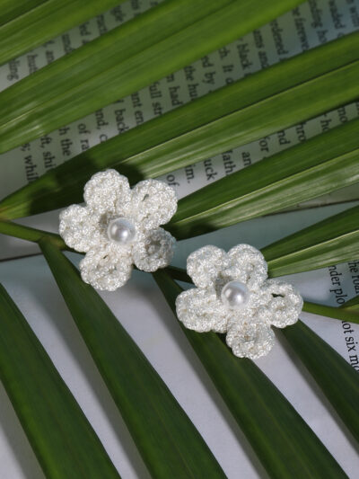Earring Studs- White - Image 2