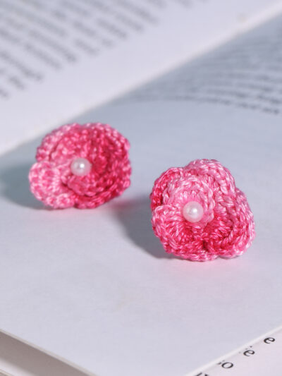 Earring Studs- Pink - Image 3