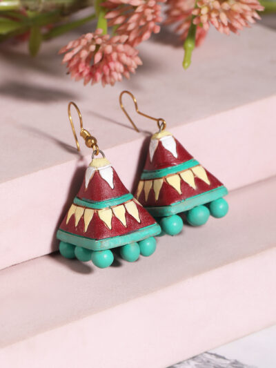 Earring- Green & Brown