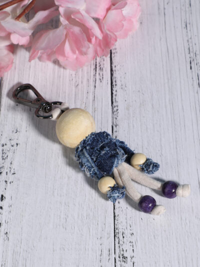 Denim Skull Charm- Blue - Image 4