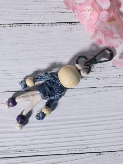 Denim Skull Charm- Blue - Image 3