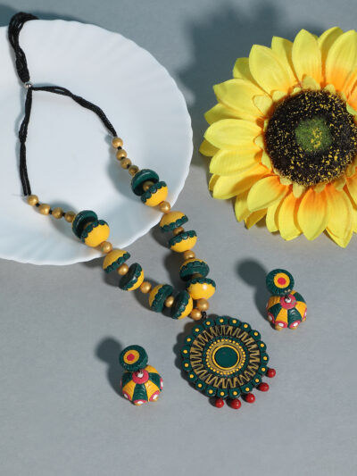 Pendant Set- Green & Yellow - Image 2