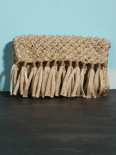 Clutch Bag- Beige Macrame